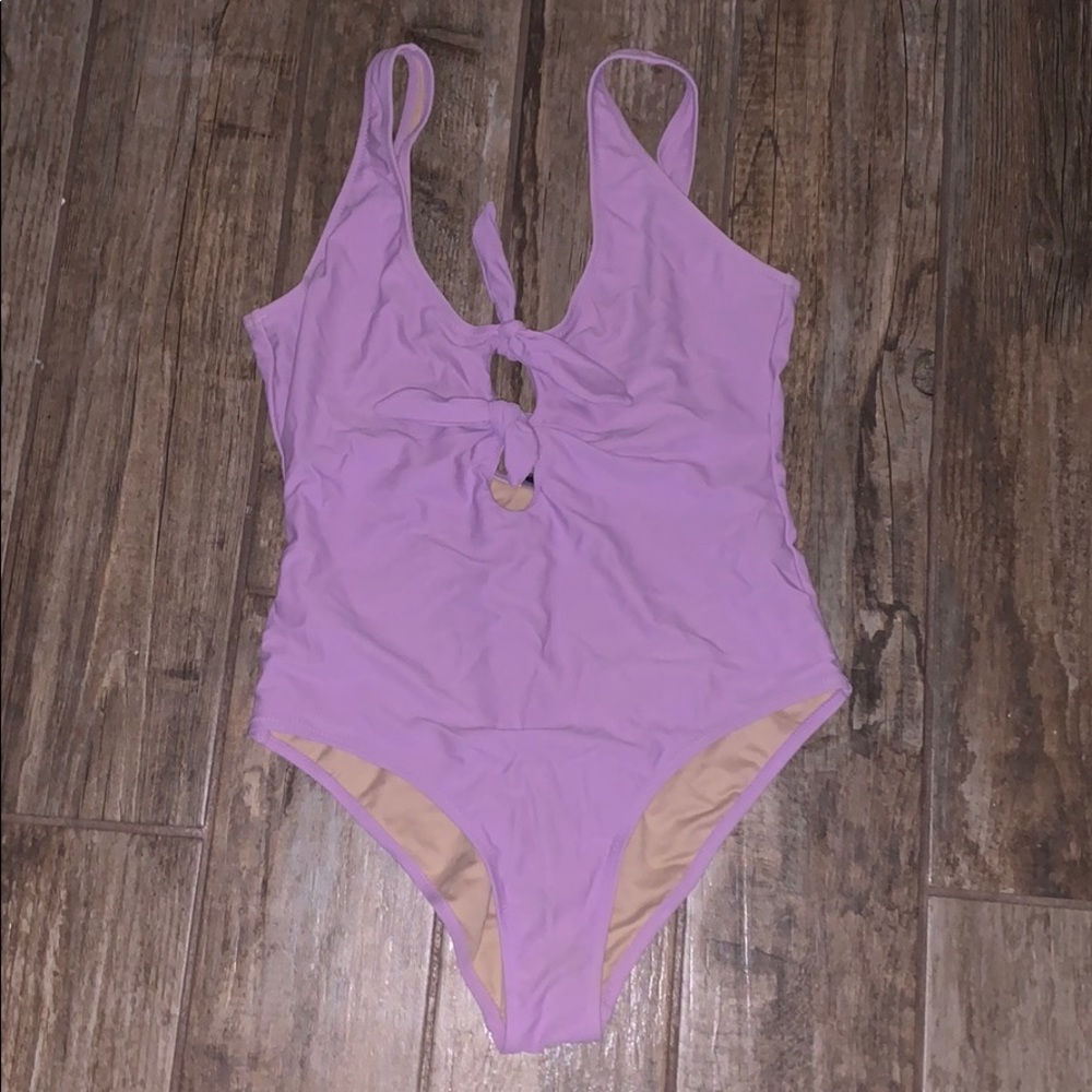 lilac tie one piece